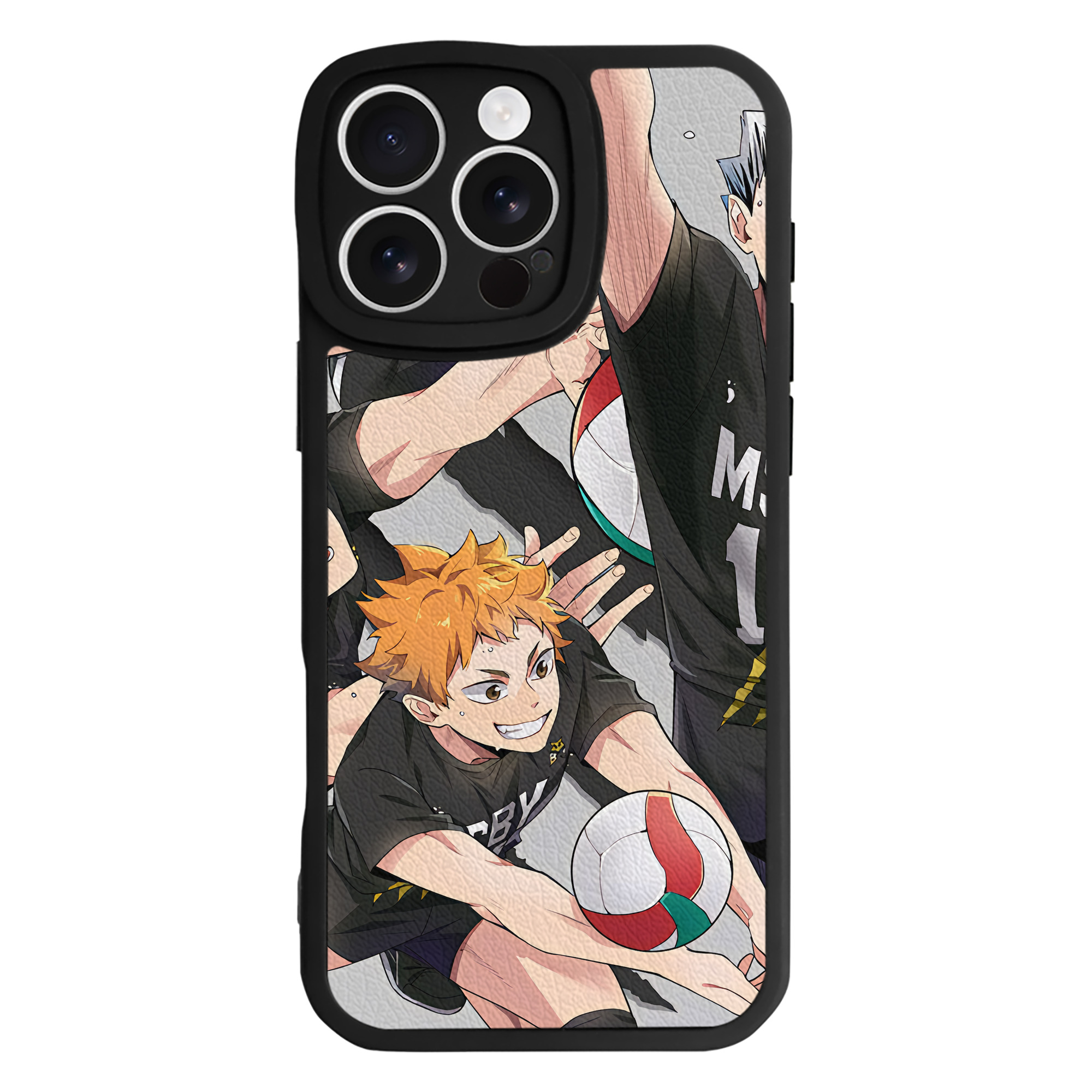 （画像用） ハイキュー!! Haikyu!! 【iPhone 16シリーズ対応】シリコンスマホケース（レザー調） 材質：シリコン